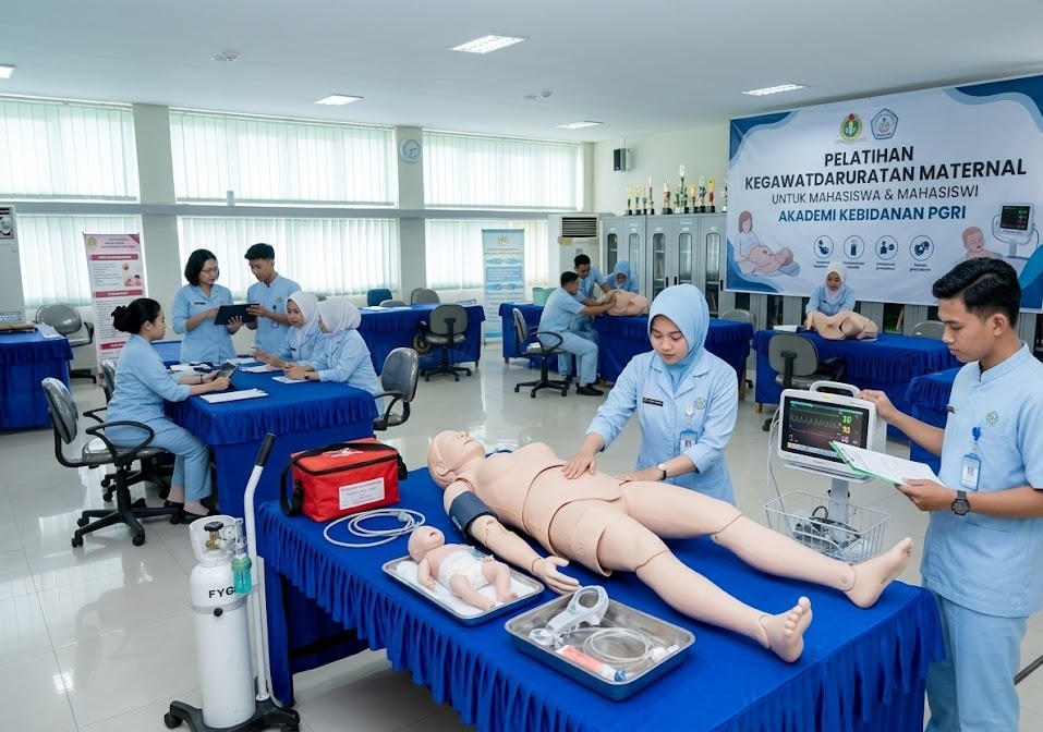 akademi kebidanan pgri gelar pelatihan kegawatdaruratan maternal untuk mahasiswi